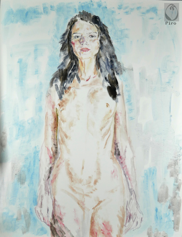 oil on paper - olio su carta di Piro